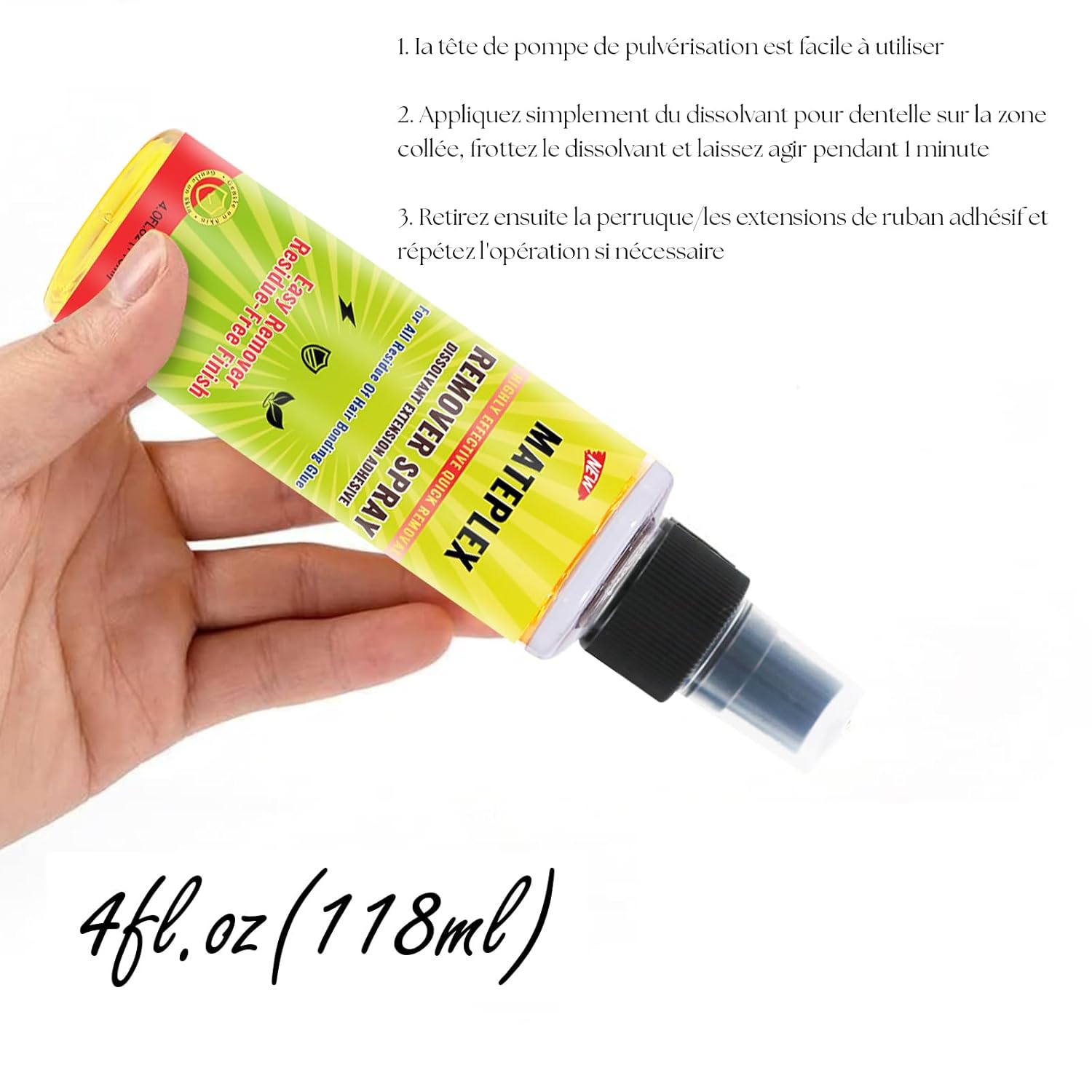 Dissolvant extensions adhésives 118ml - action rapide et facile