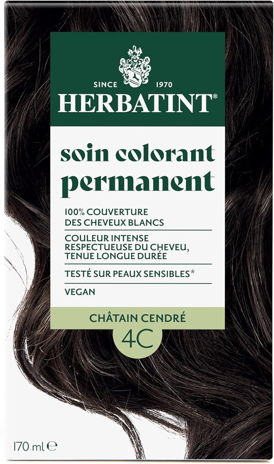 Herbatint - Soin Colorant Permanent 170ml - Sans ammoniaque, couvre 100% cheveux blancs, extraits bio
