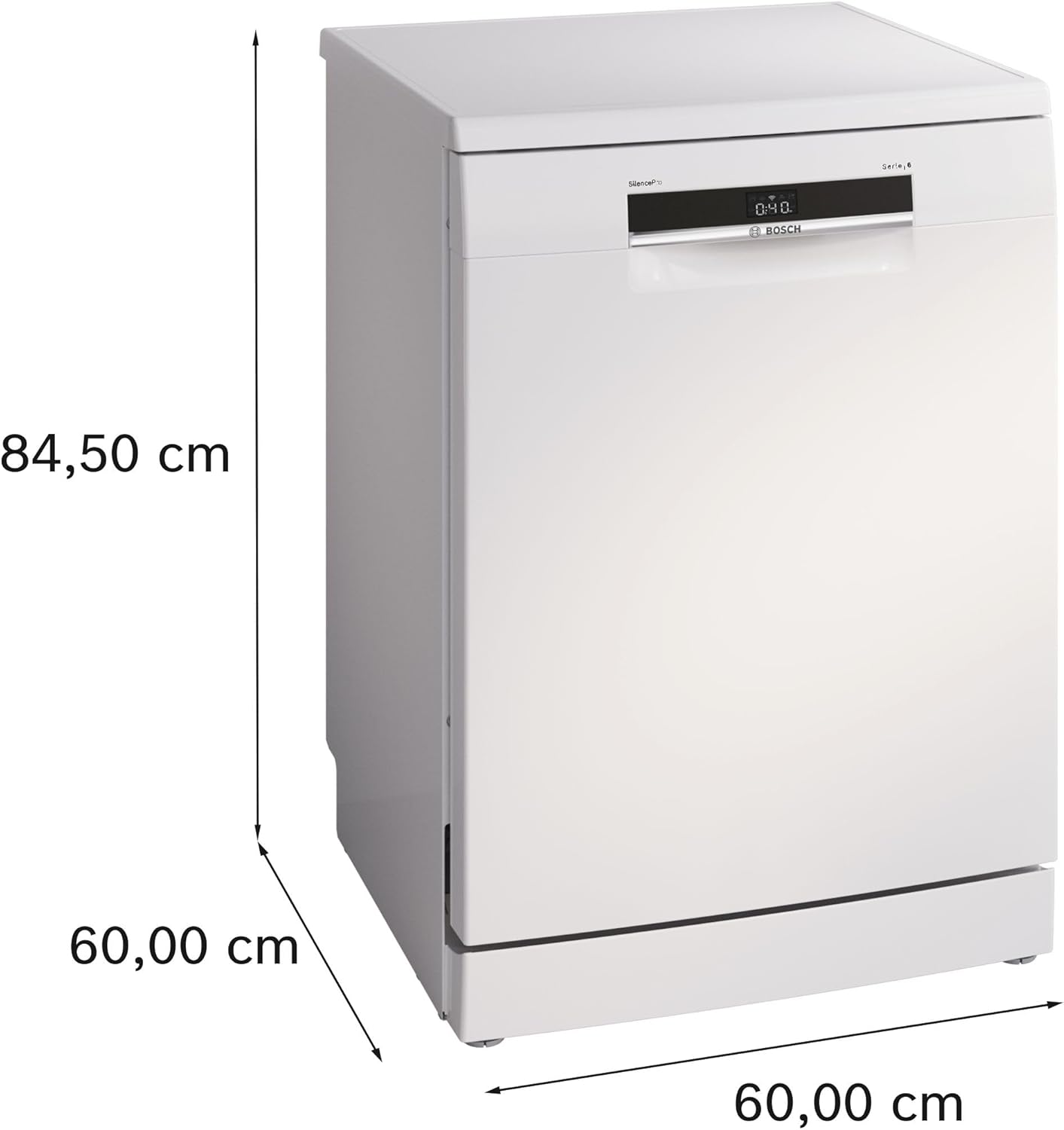 Bosch - lave-vaisselle Série 6, 60cm, pose libre, blanc - SMS6ZCW12F