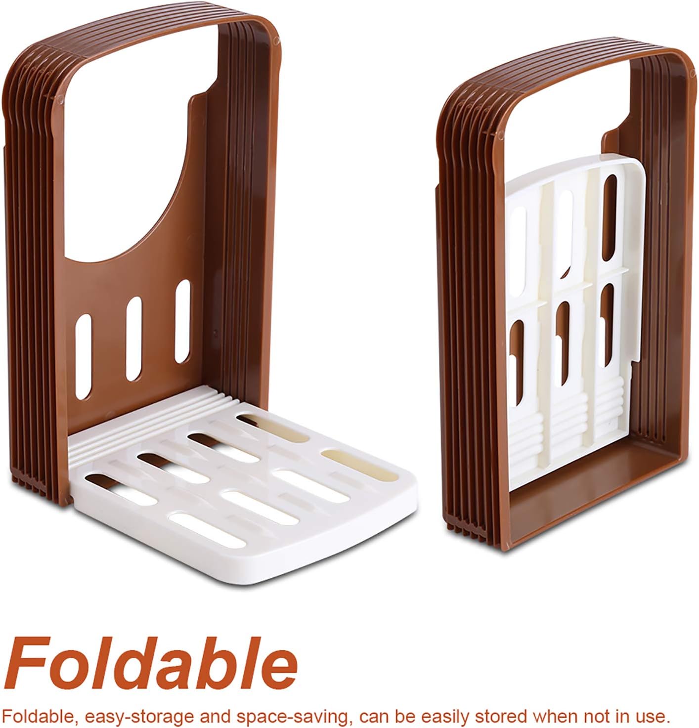 Trancheuse à pain - pliante, réglable, 5 épaisseurs, compacte, multi-usages