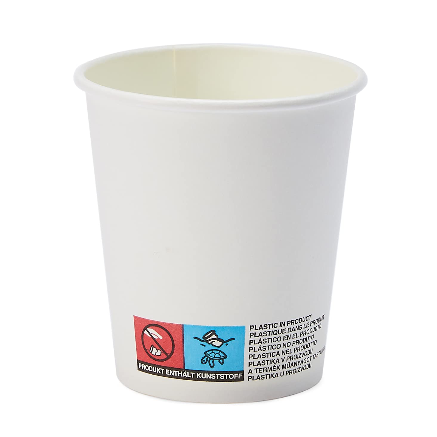 Amazon Basics - Gobelets carton 207ml - 150 unités, blanc, usage boissons chaudes