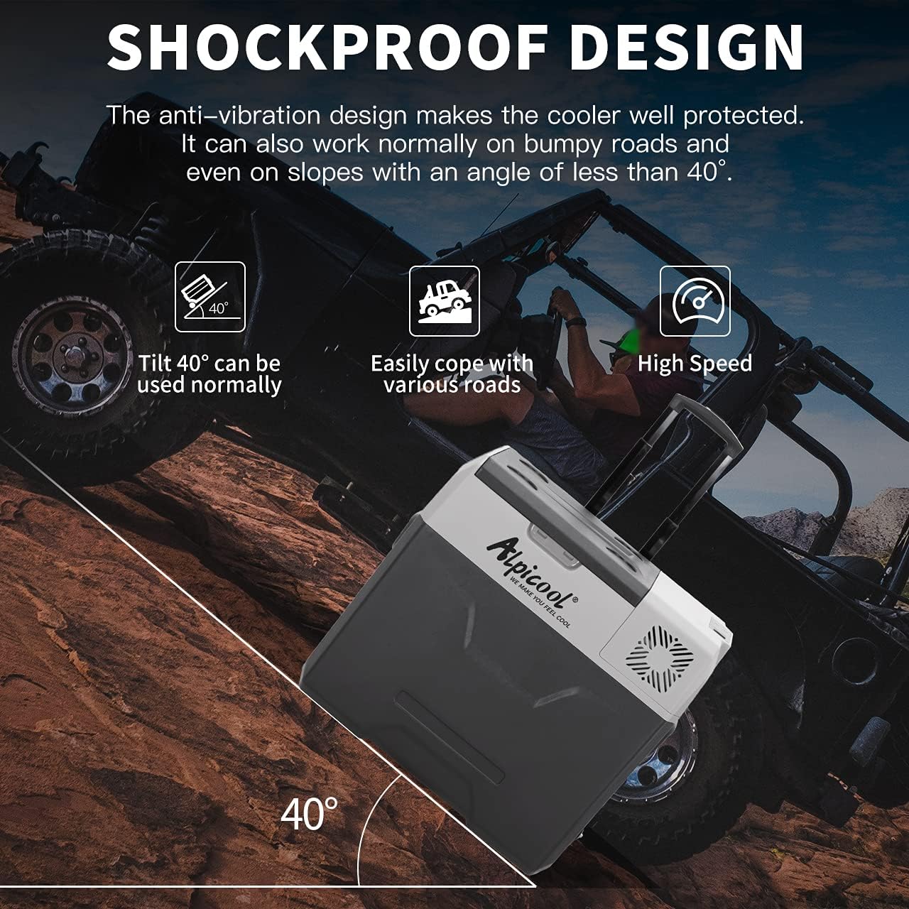 Alpicool - CX40 - 40L - réfrigérateur/congélateur portable, compression, maison/camping - CX40