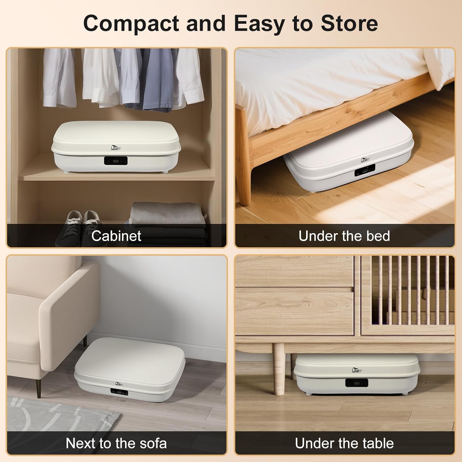 Sèche-linge électrique portable - 1000W, minuterie, télécommande, compact, idéal voyages et petits espaces