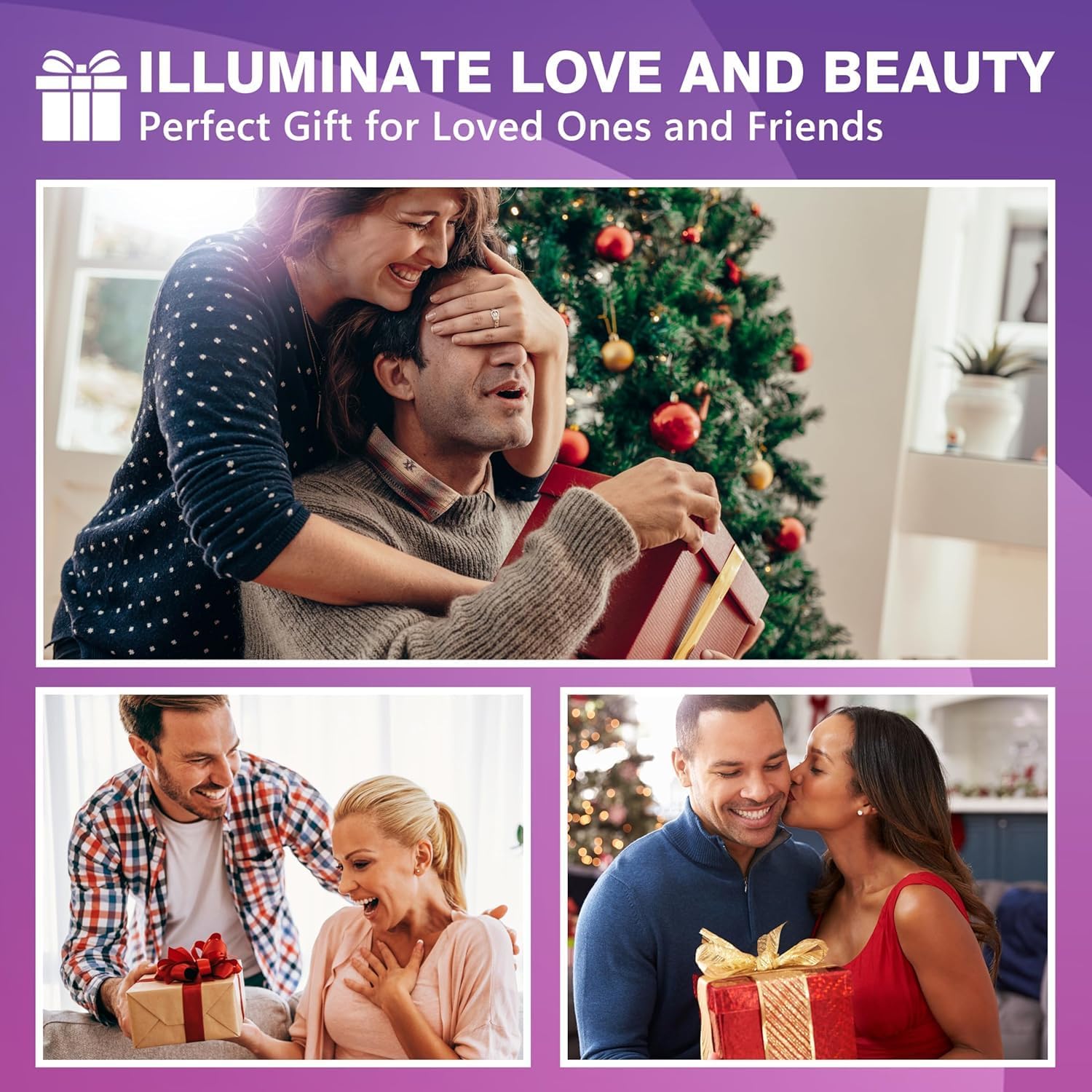 Auxmir - miroir maquillage 30X - Ø non précisé - LED 3 tons, ventouse, rotation 360°