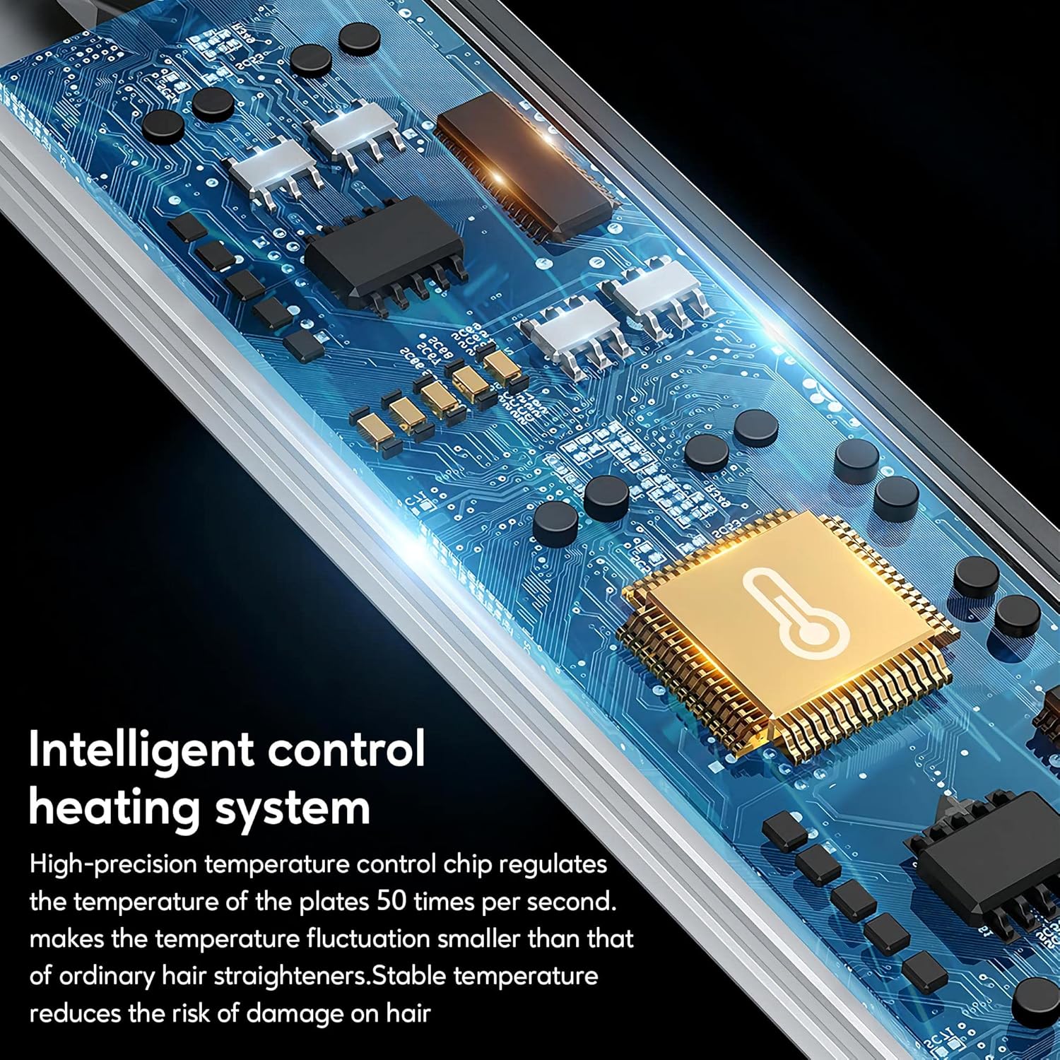 Terviiix - lisseur céramique 45mm - température réglable, chauffage rapide, extinction auto, double tension - AKT