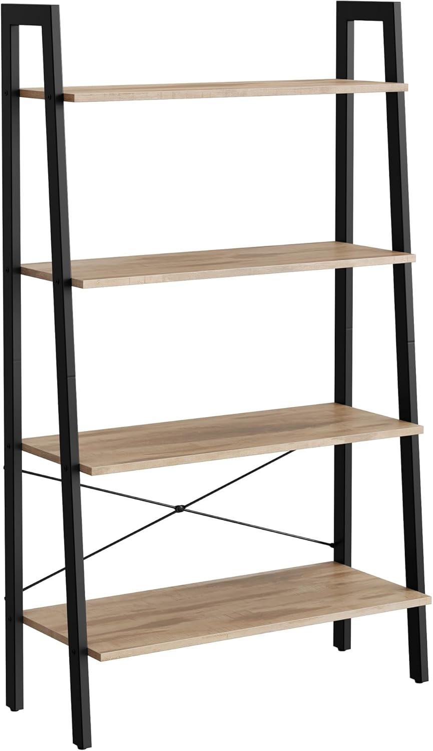 VASAGLE - meuble de rangement industriel 4 niveaux acier 59x30x125cm LLS144B50