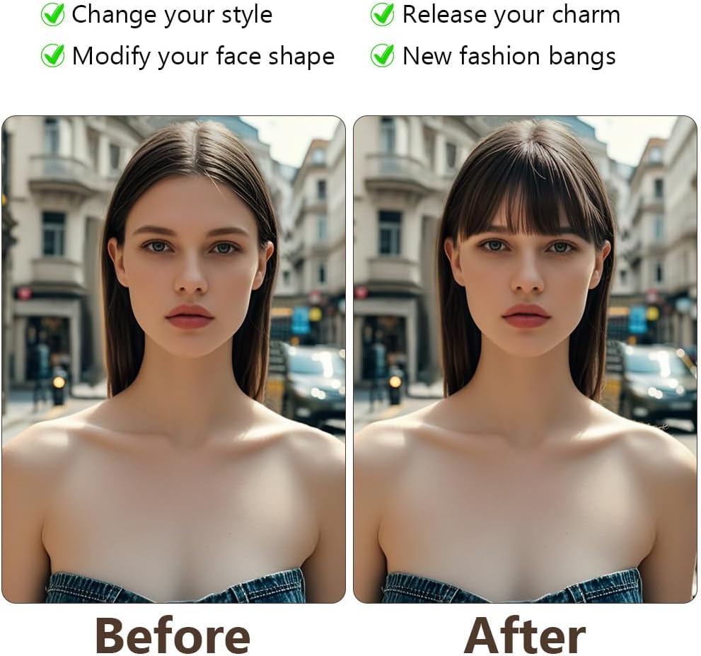 LOPHE - extensions à clipser - frange incurvée brun noir - transformation rapide