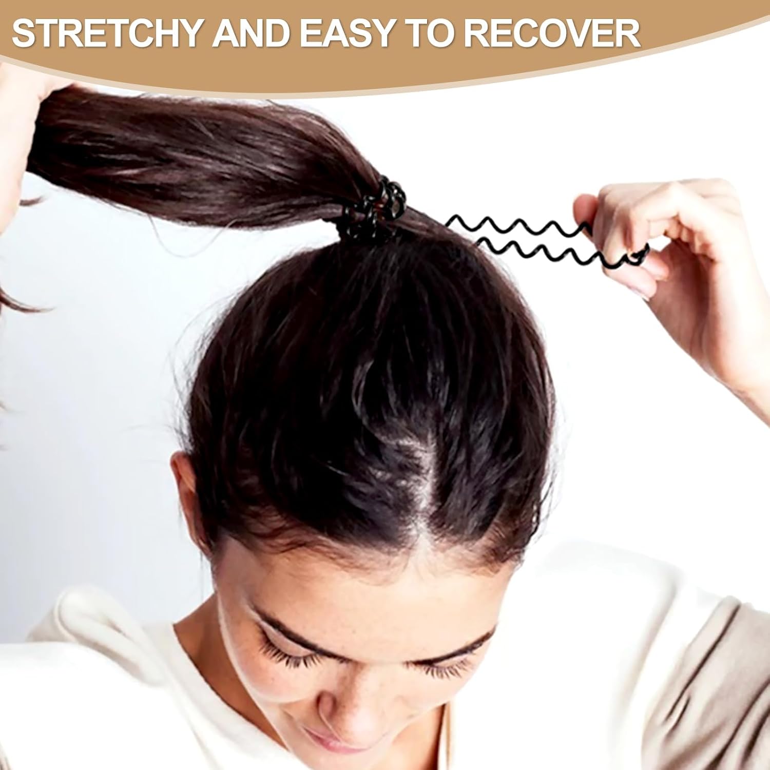 Élastiques cheveux - lot de 12 spirales - accessoires femme, fille