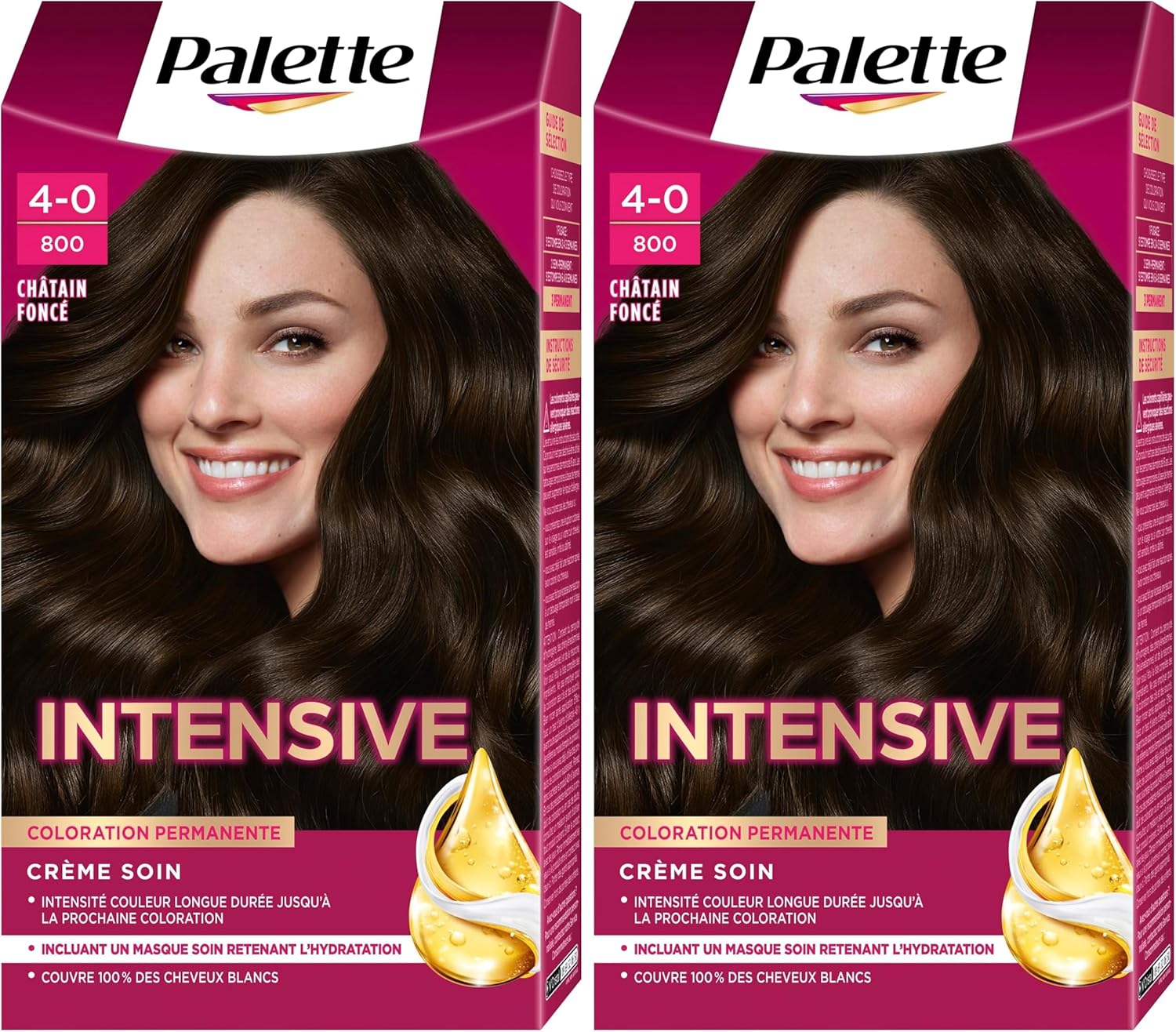 Schwarzkopf - Palette Crème Permanente - soin, couvre 100% blancs, lot de 2 - 800