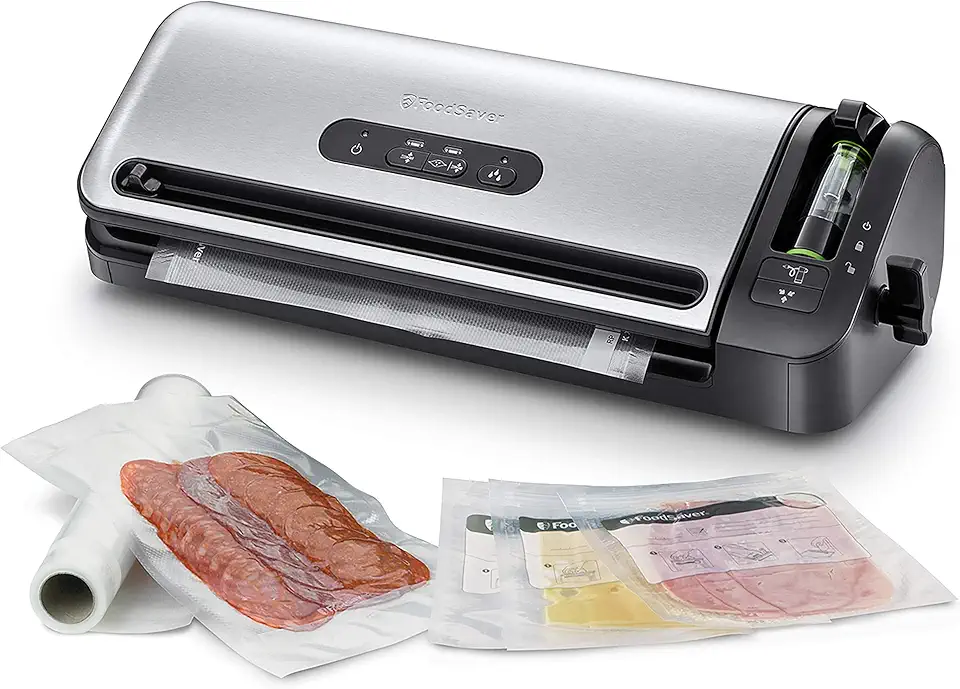 FoodSaver - Machine sous vide FFS017X - compartiment rouleau, coupe, fonction marinade, sacs et adaptateur inclus - FFS0