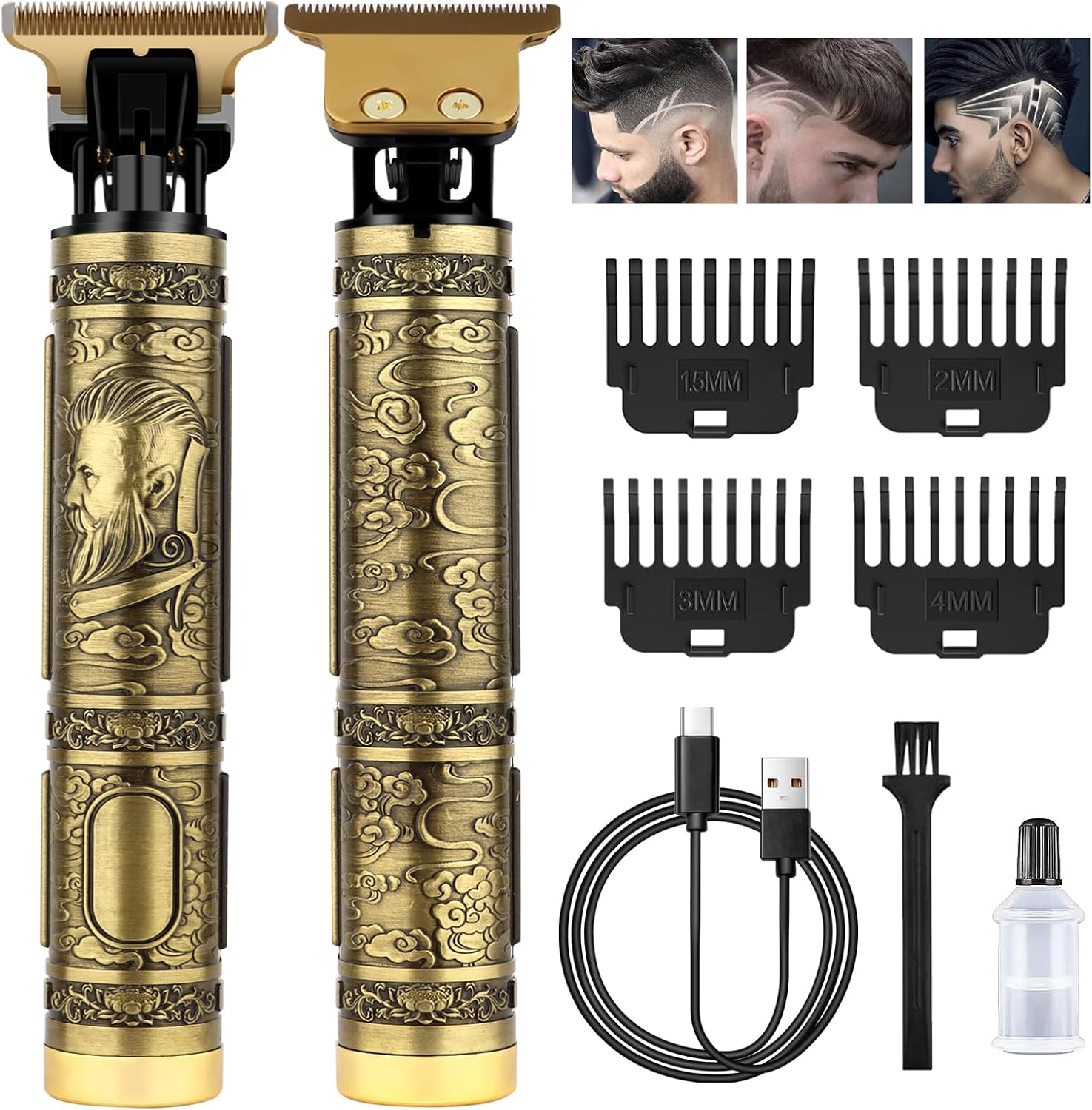 Tondeuse barbe homme - professionnelle - rechargeable, finition précise, usage domestique/salon