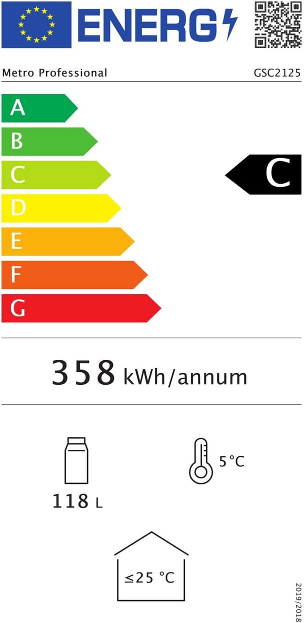 METRO Professional - réfrigérateur boisson - 54.5x54x84cm - 118L, froid statique, serrure, GSC2125