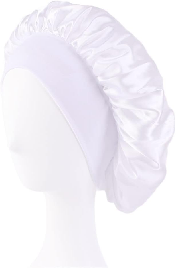 Bonnet satin cheveux nuit - lot de 2 - protection soyeuse, femme