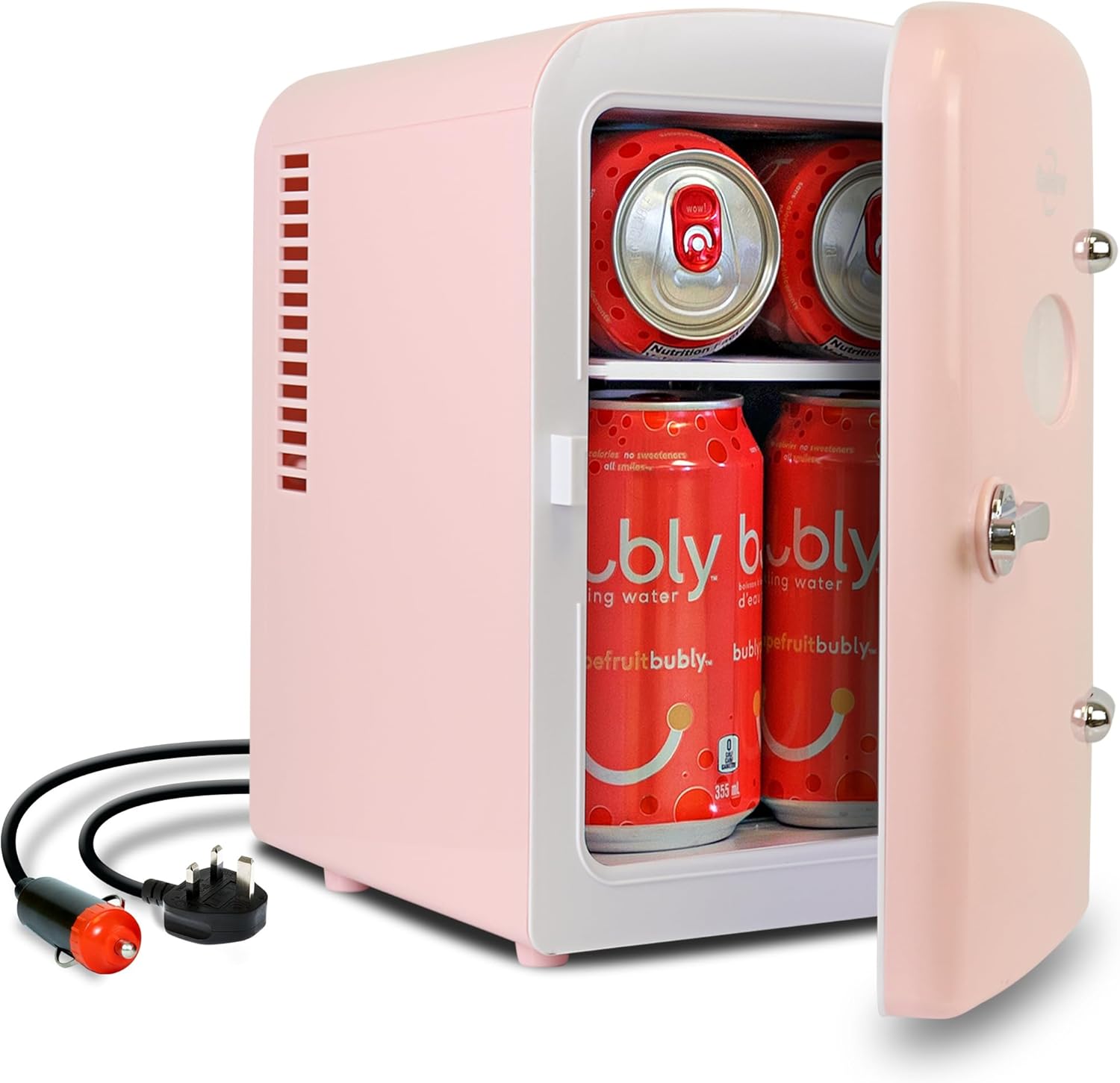 Koolatron - mini frigo Coca Cola 4L, 6 canettes, portable, rose