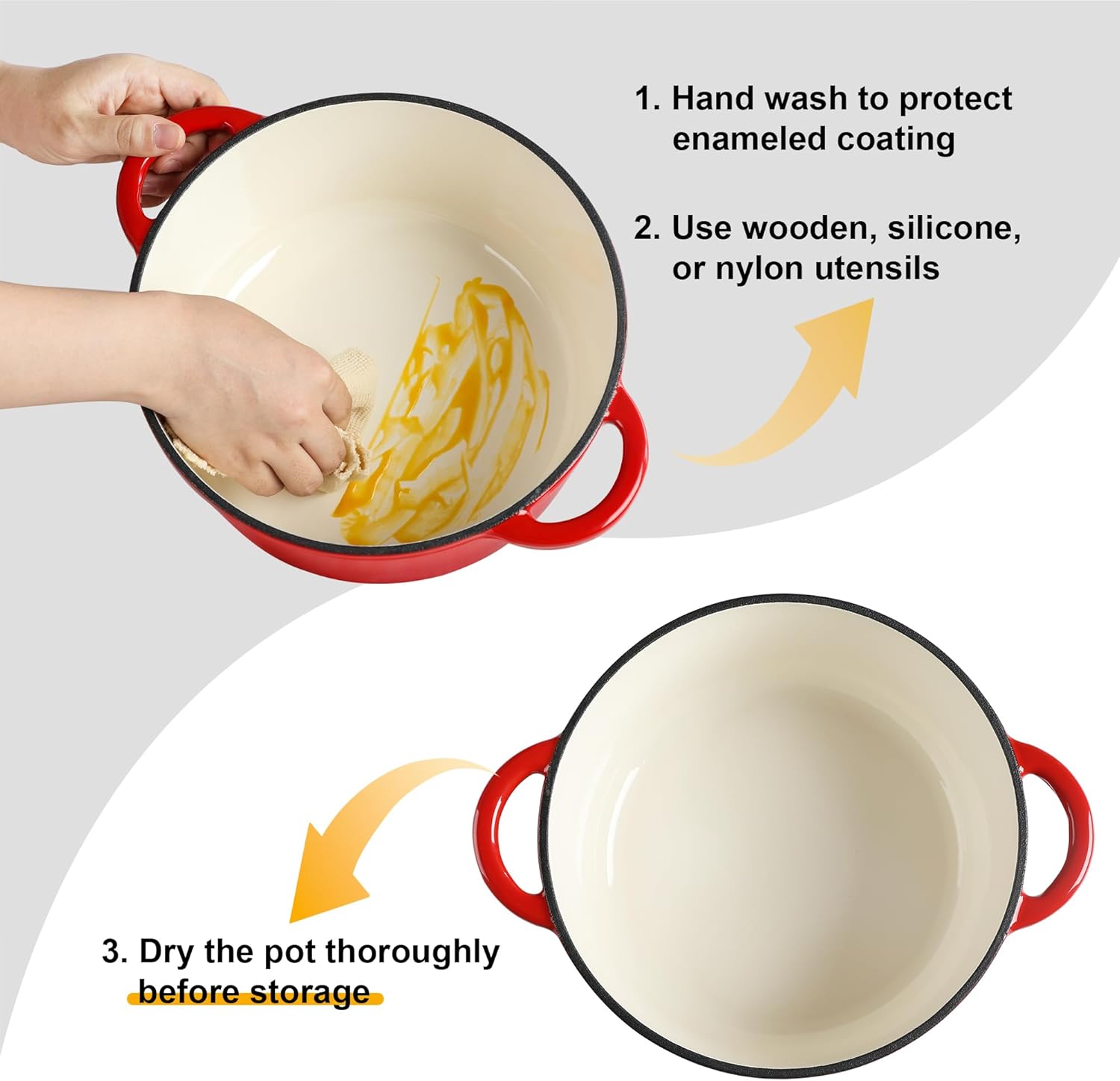 Velaze - cocotte en fonte émaillée 24cm - induction, antiadhésive, 4L