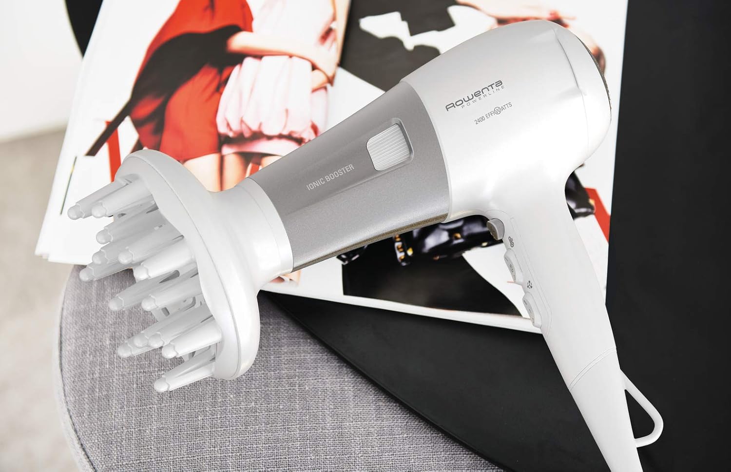 Rowenta - Powerline sèche-cheveux ionique, 6 réglages, Thermo Control, diffuseur, CV5930F0