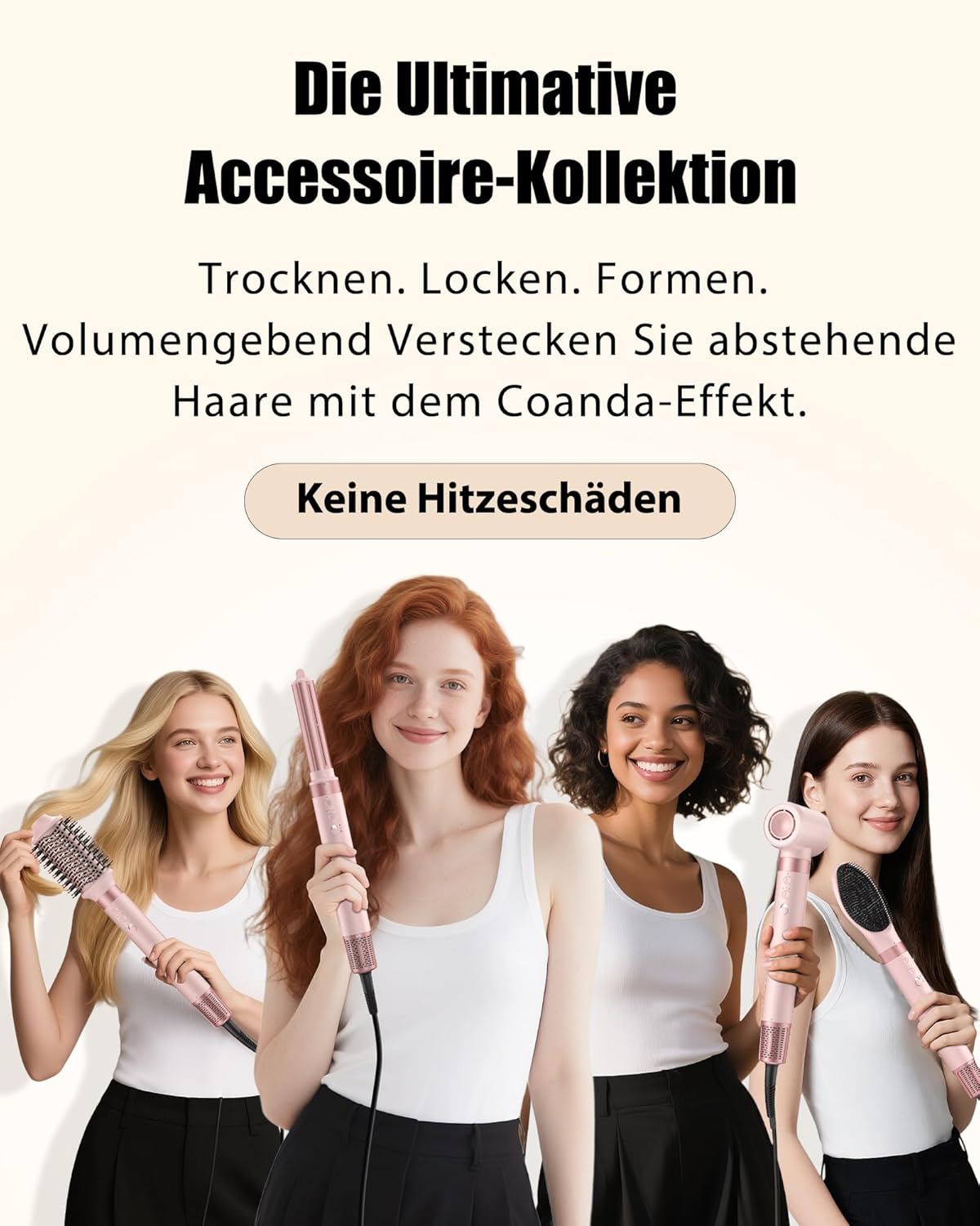 MESCOMB - Air Styler 5 en 1 - 110000 RPM - sèche, boucle, lisse, brosse, rangement