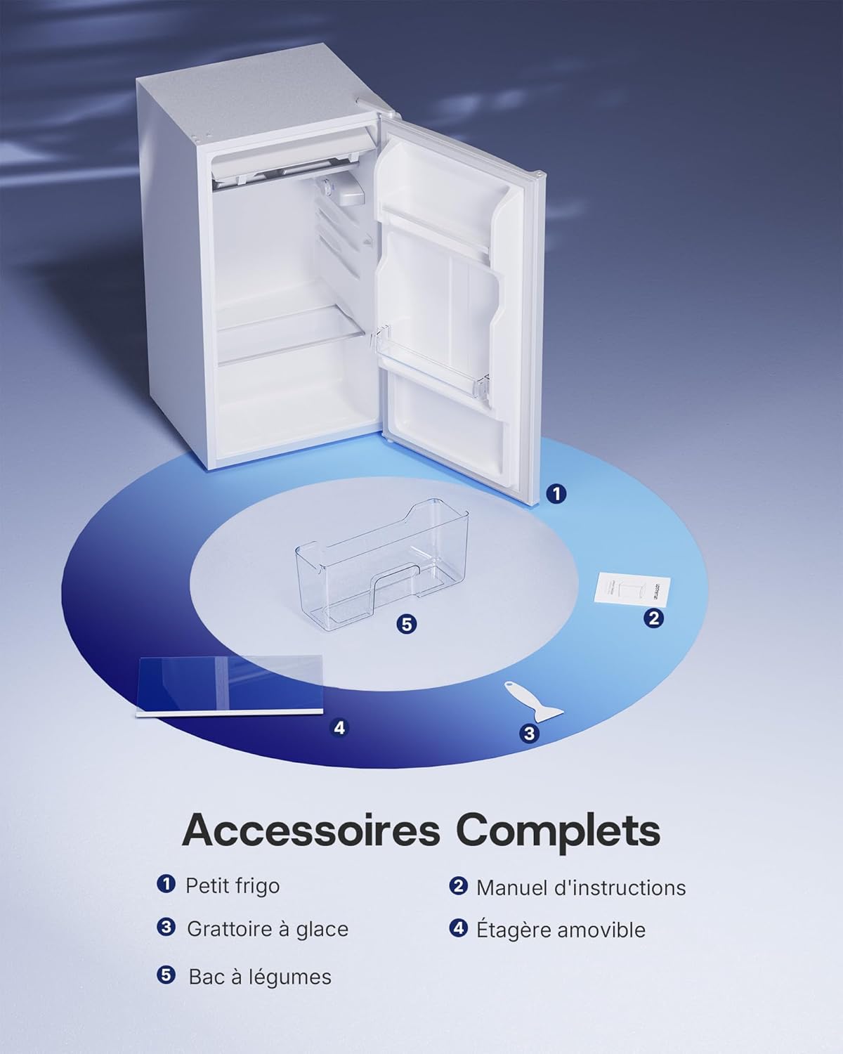 Upstreman - petit frigo 85L - éclairage, thermostat, porte réversible - CR85