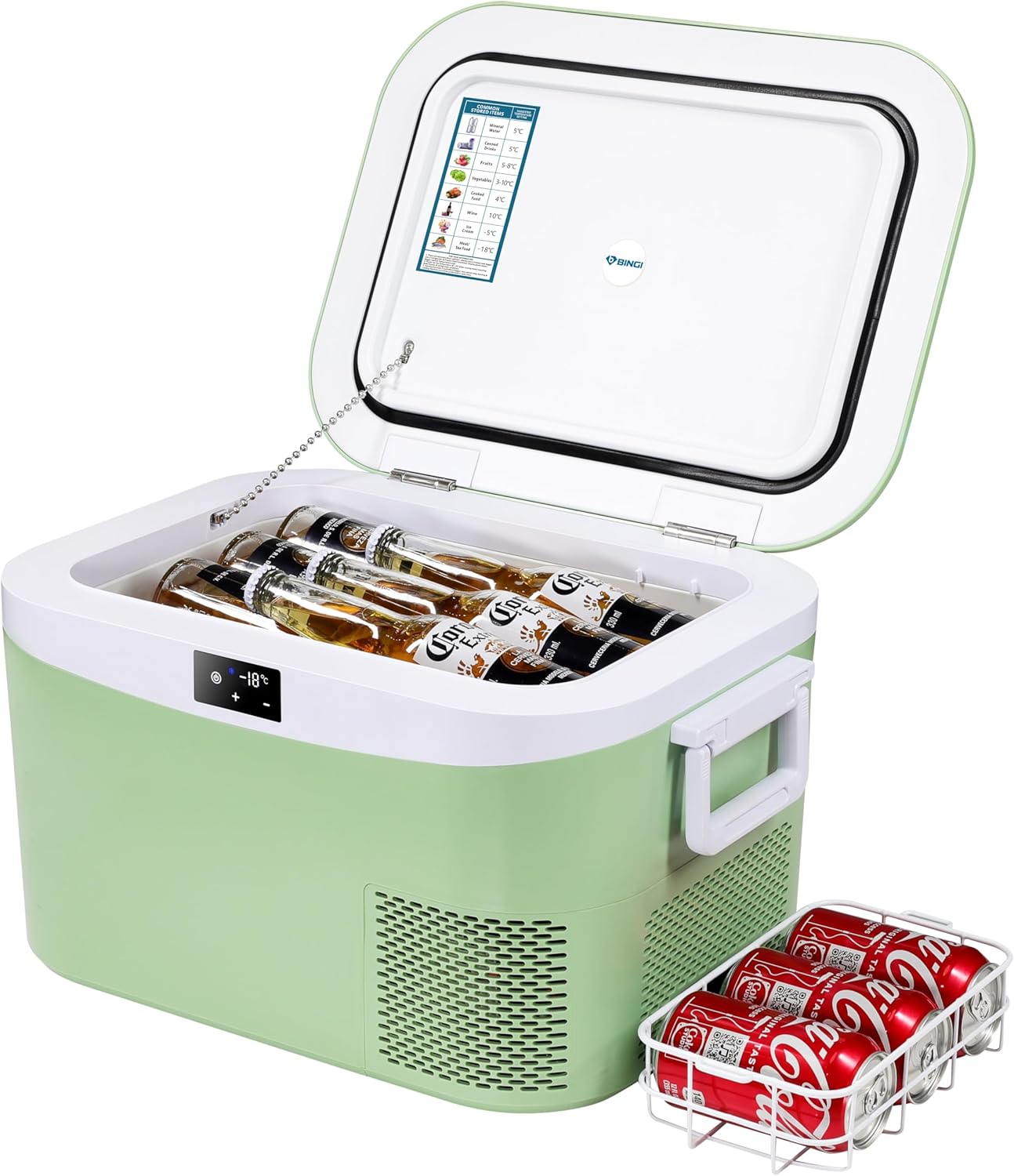 BINGI - compresseur glacière portable 12,8L, 12/24V CC, 230V AC