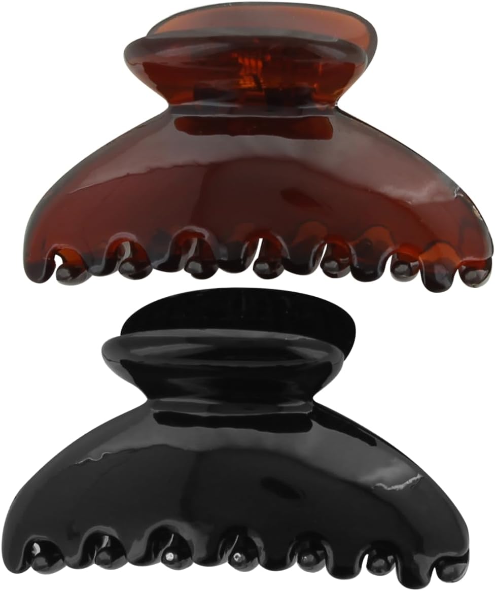 Franck Provost - Lot de 2 pinces cheveux - noir & marron - convient à tous types