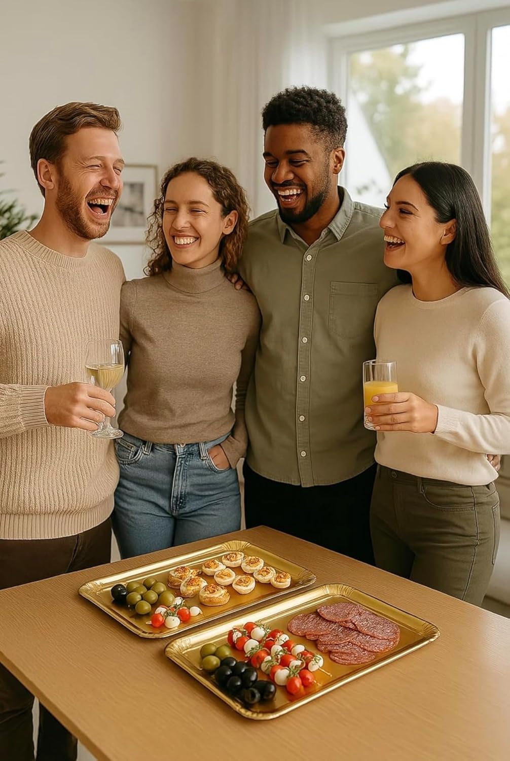 Plateaux en carton doré - 42x28 cm - lot de 25, pour présentation pâtisserie