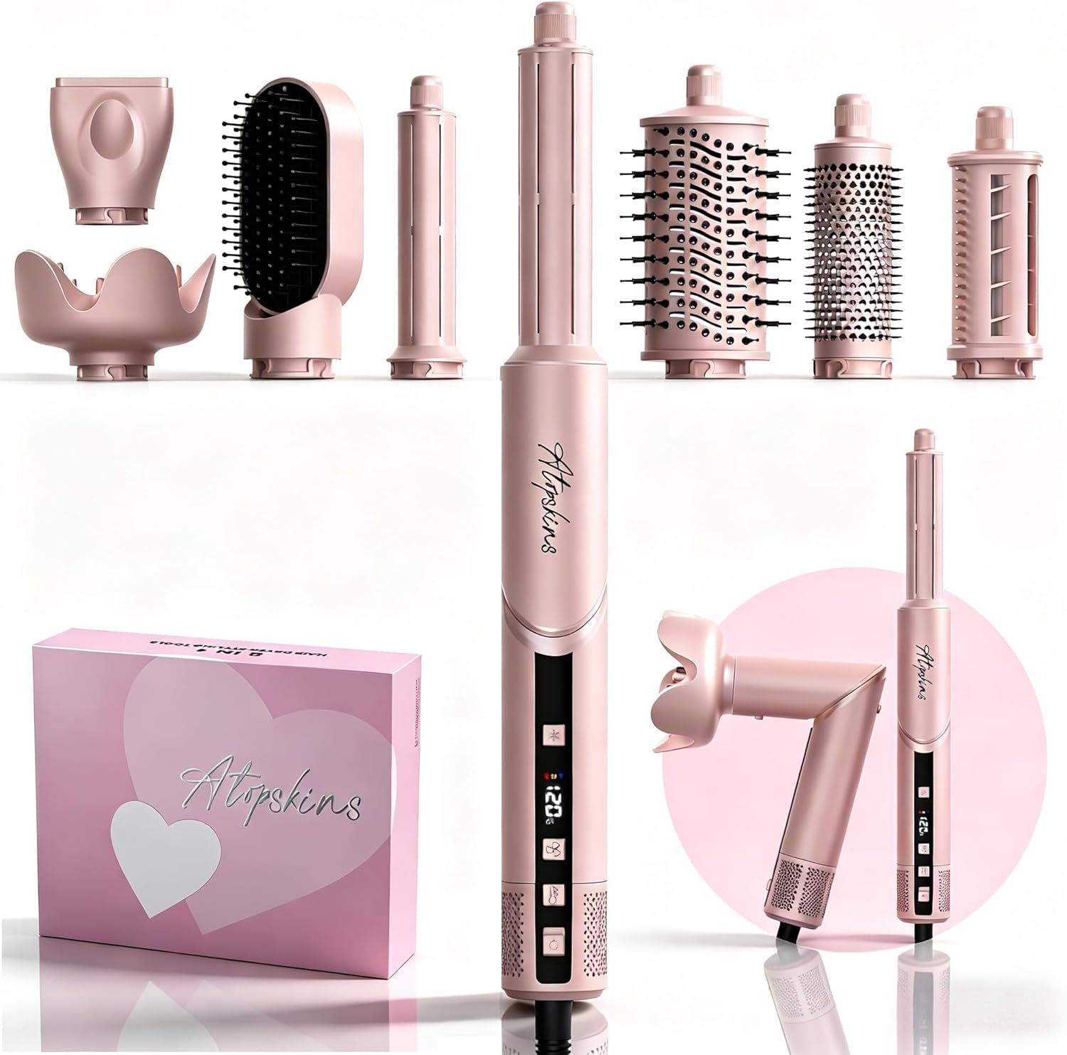 Atopskins - Air Styler 8 en 1, 1400W, 110000 U/Min, sèche-cheveux multifonction