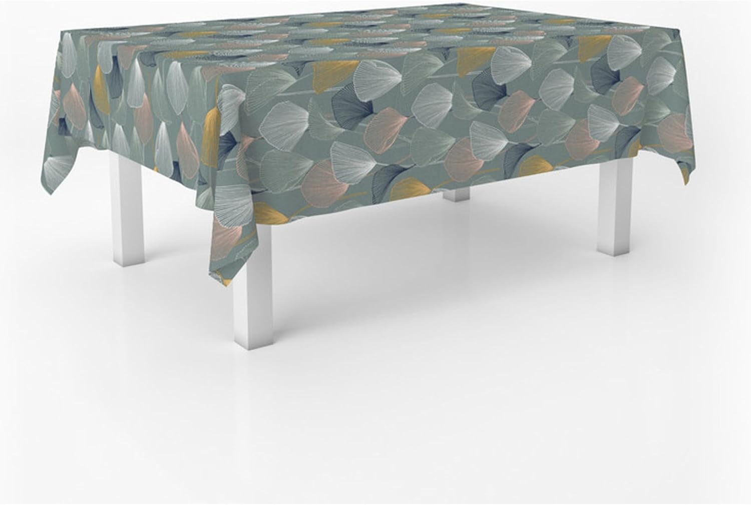 Nappe en toile cirée - rectangulaire - 100x140 cm - bleu, anti-taches, imperméable