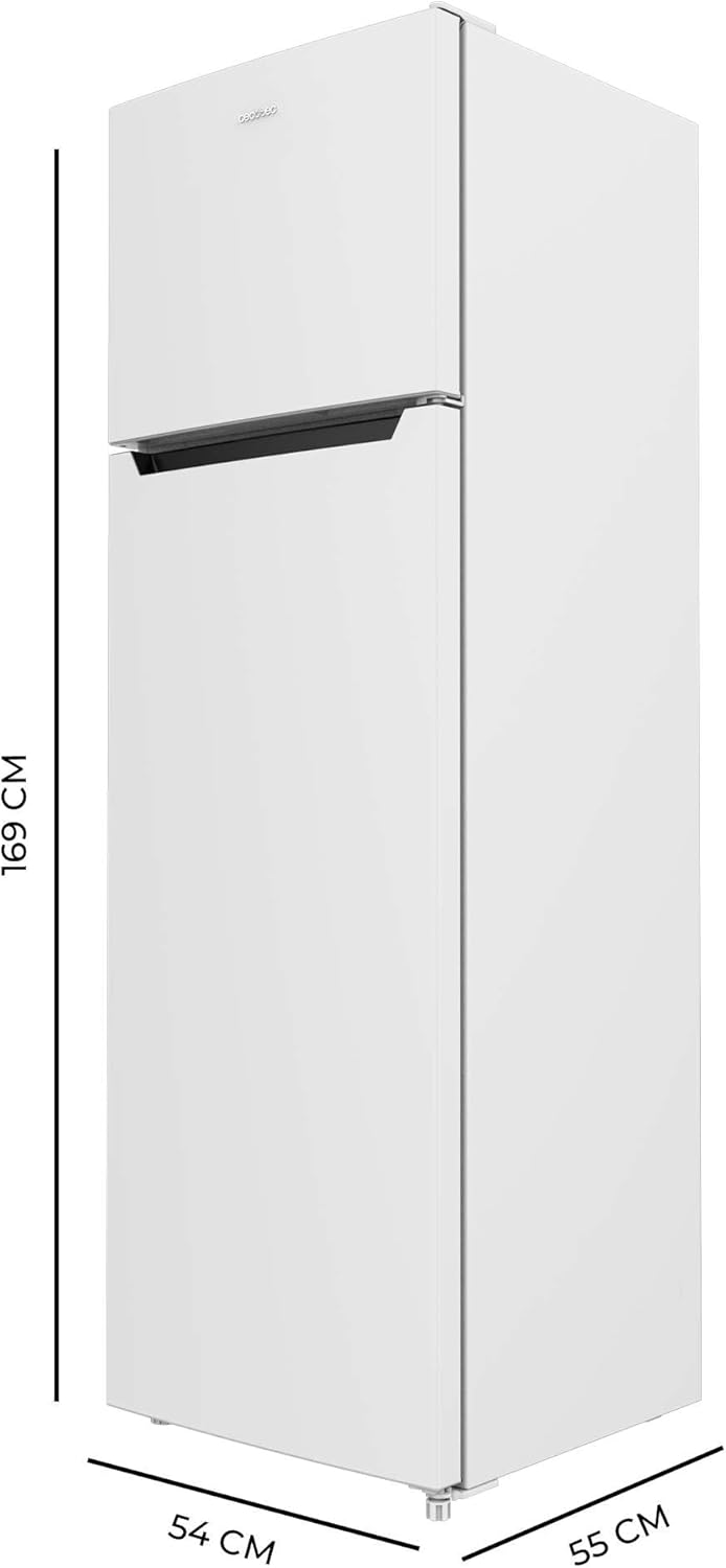 Cecotec - Bolero CoolMarket 2D 261 - 54x59,2x142,8 cm - 261 L, porte réversible, classe E