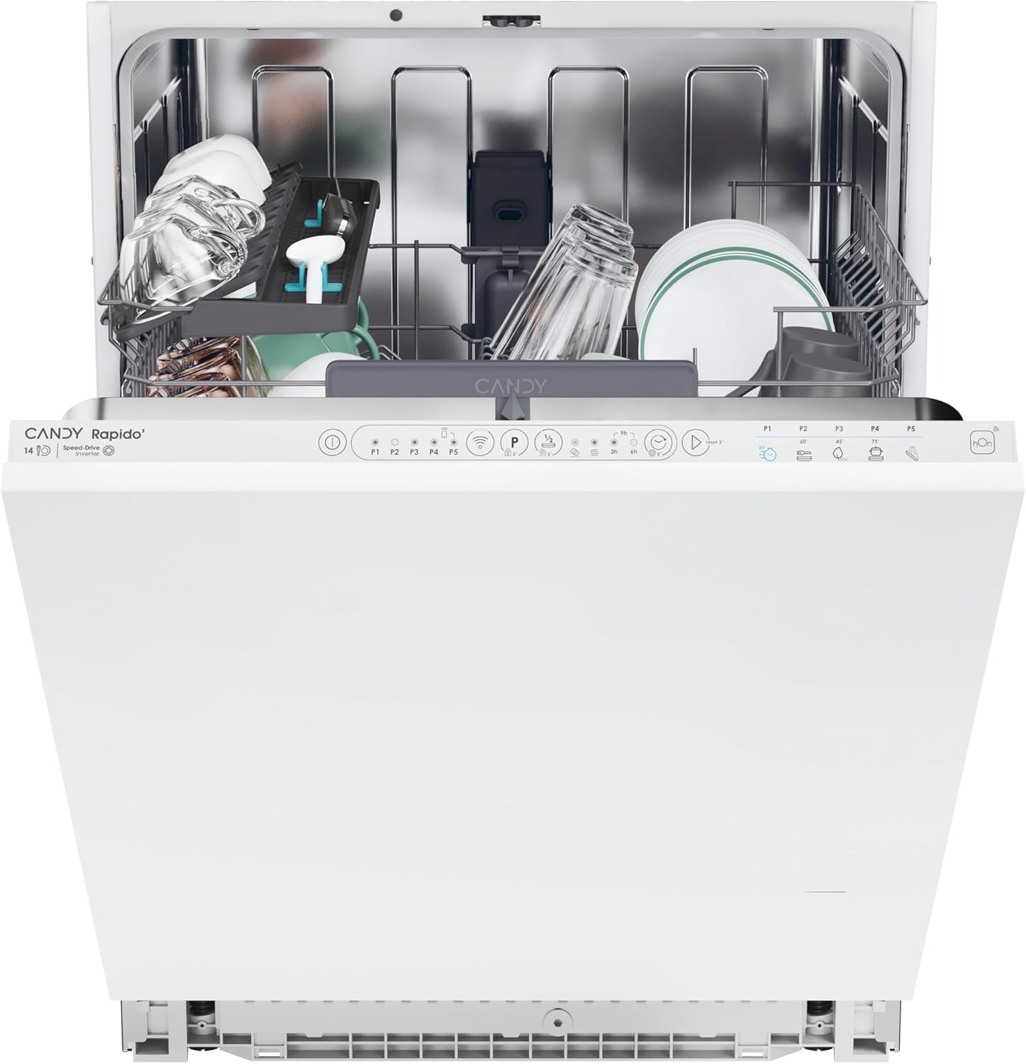Candy - Série CI 4B7L0W - 81,8x59,8x55 cm - 14 couverts, Classe B, Cycle rapide 49min, contrôle à distance, départ diffé