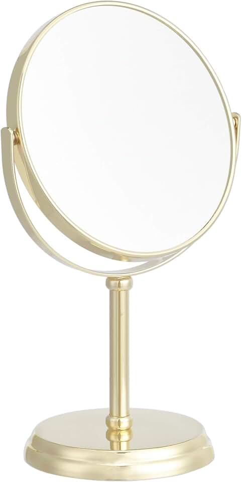 maxideelz Basics – Miroir sur pied rond, 18.3x12.5x30 cm, grossissant x5