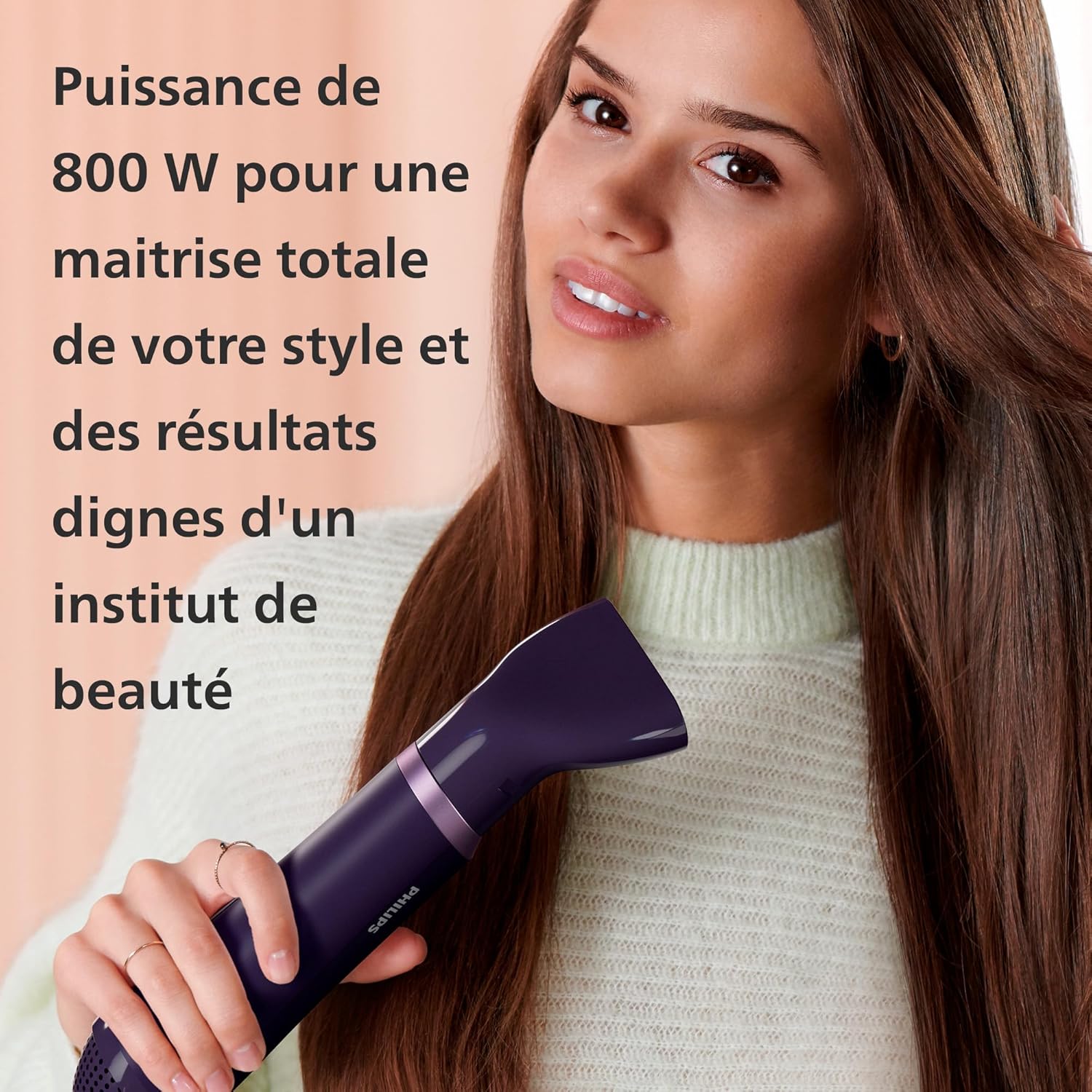 Philips - Série 3000 - brosse soufflante céramique kératine, ionique, 3 accessoires - BHA305/00