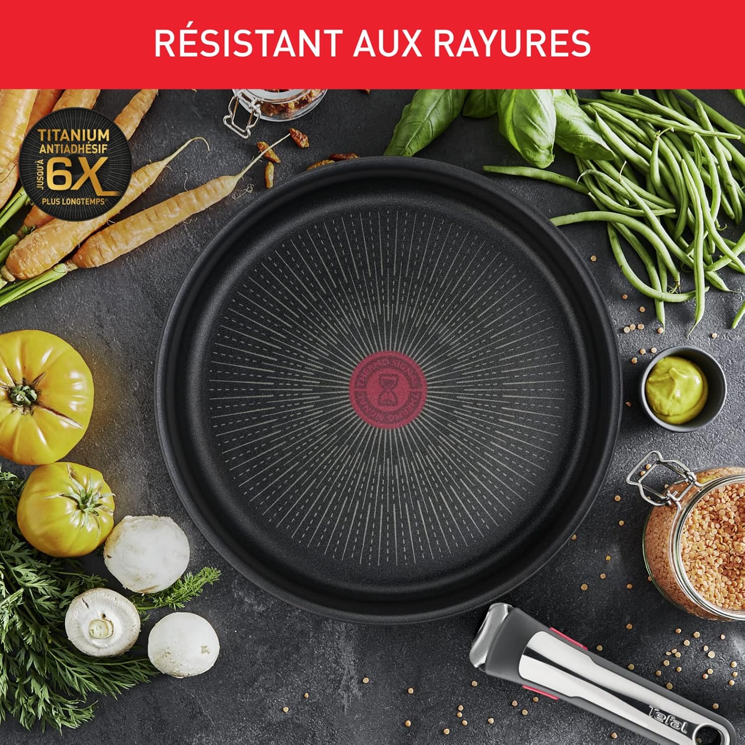 Tefal - Ingenio Eco Resist - casserole 20 cm - induction, antiadhésif, empilable, lave-vaisselle, Fabriqué en France - L