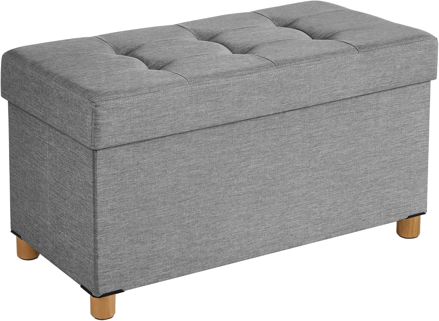 SONGMICS - pouf pliable LSF16GYX - 38x76x40 cm - capacité 300kg, rangement