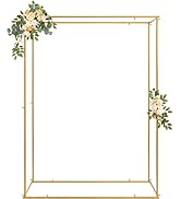 DOEWORKS Arche de mariage en métal Support de fond antirouille pour arche de jardin de fleurs pou...