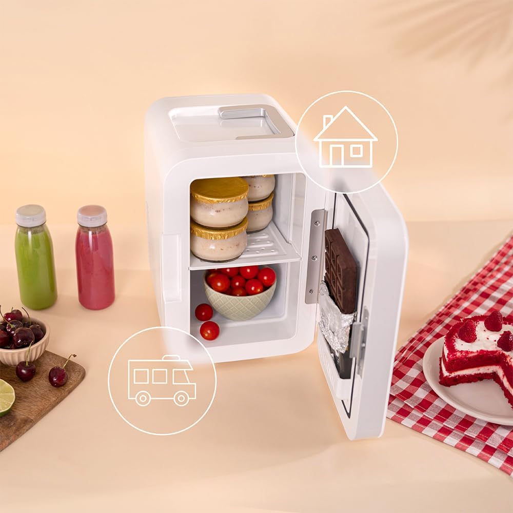 Cecotec - Bolero MiniCooling Bahamas Pat - 10L - mini réfrigérateur, 12V/220V, refroidissement/chauffage 7-65°