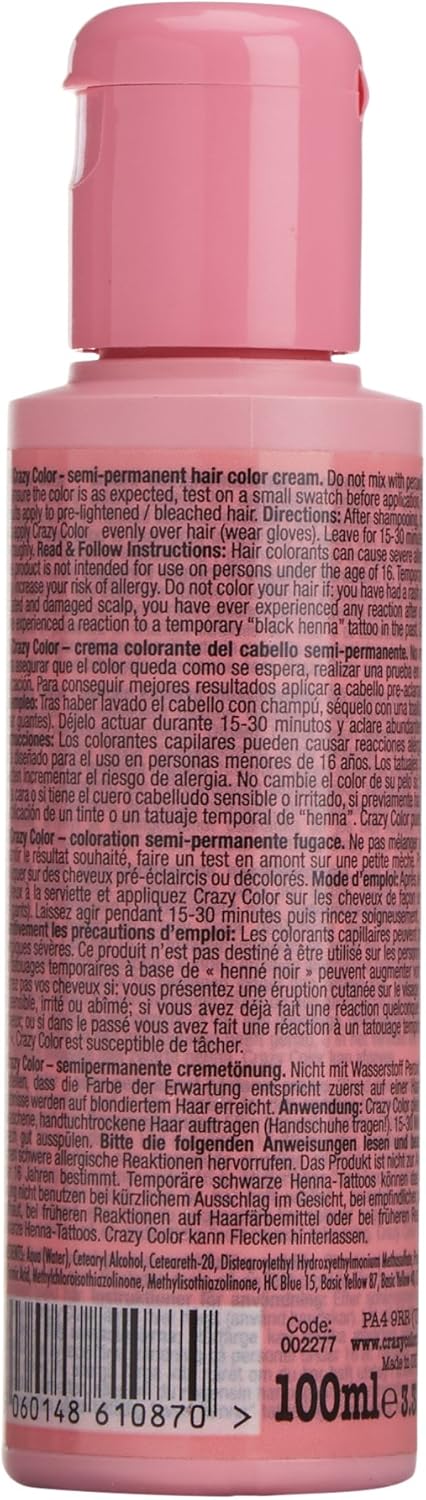 Crazy Color - coloration semi-permanente Ruby Rouge - 100 ml
