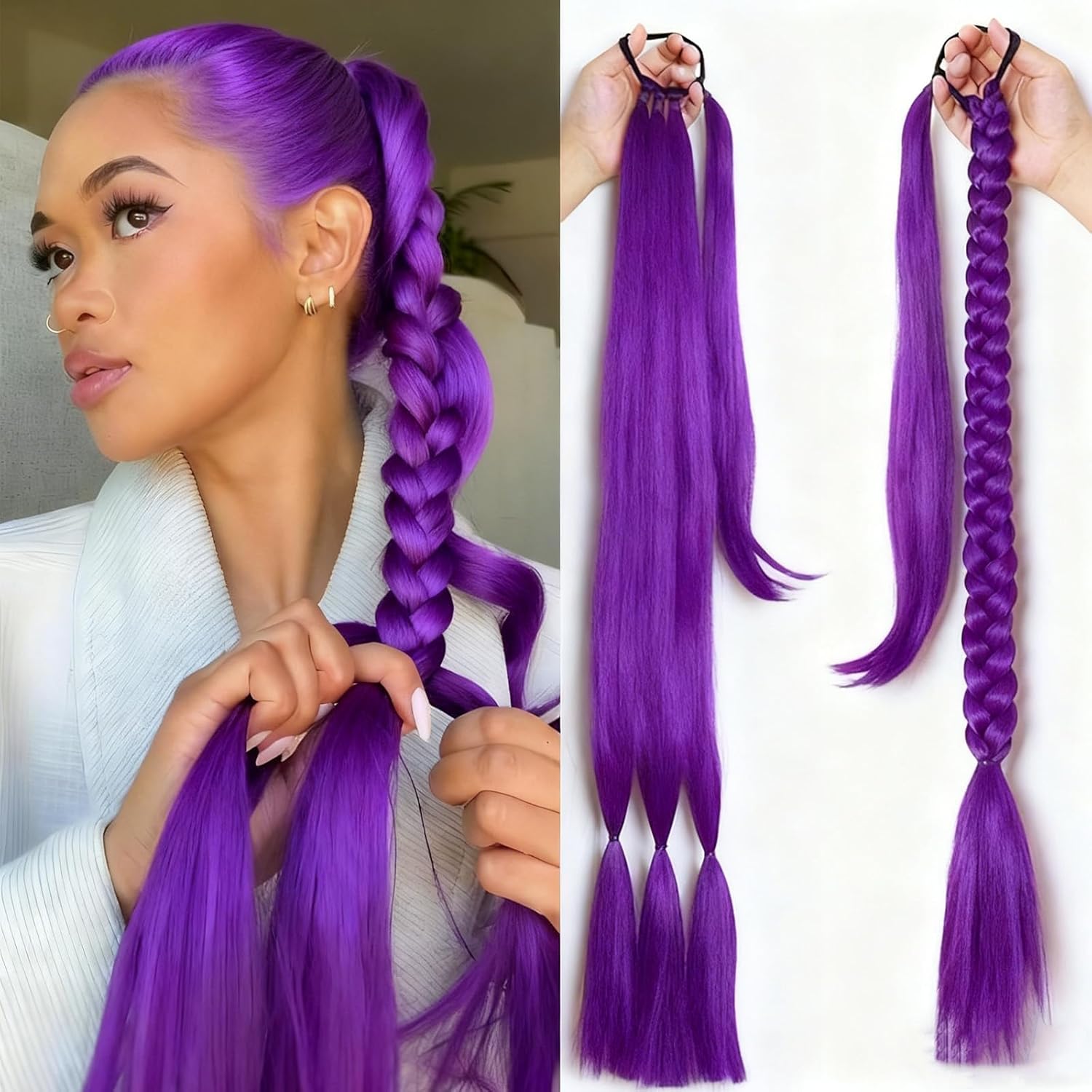Extensions de cheveux violets - 28