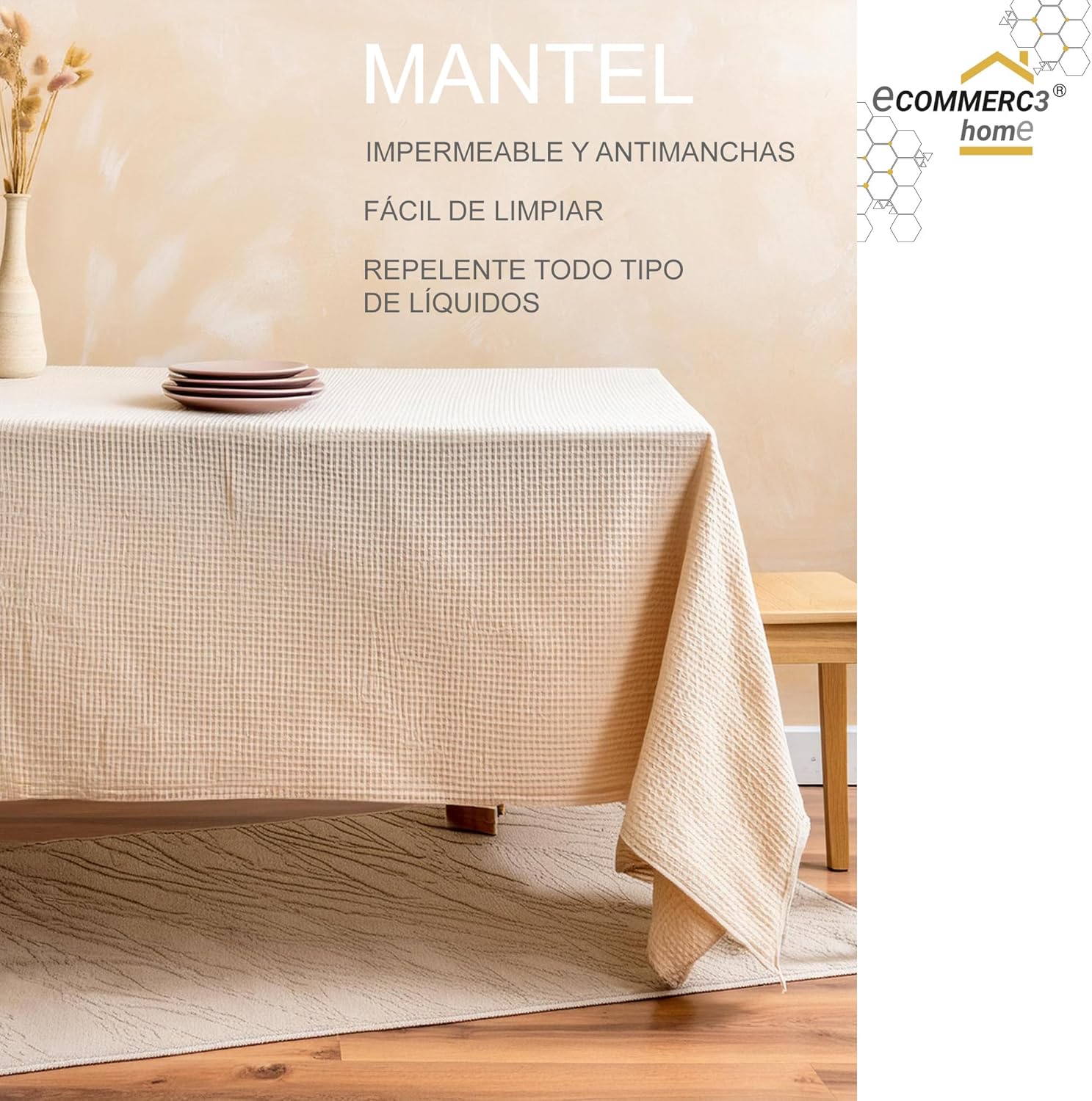 Nappe en toile cirée - rectangulaire 100x140 cm - anti-taches, imperméable