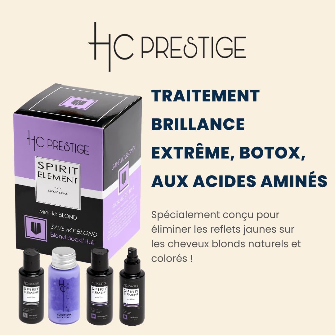 Mini kit botox capillaire - soin blond 4x100ml - hydrate, neutralise jaunes