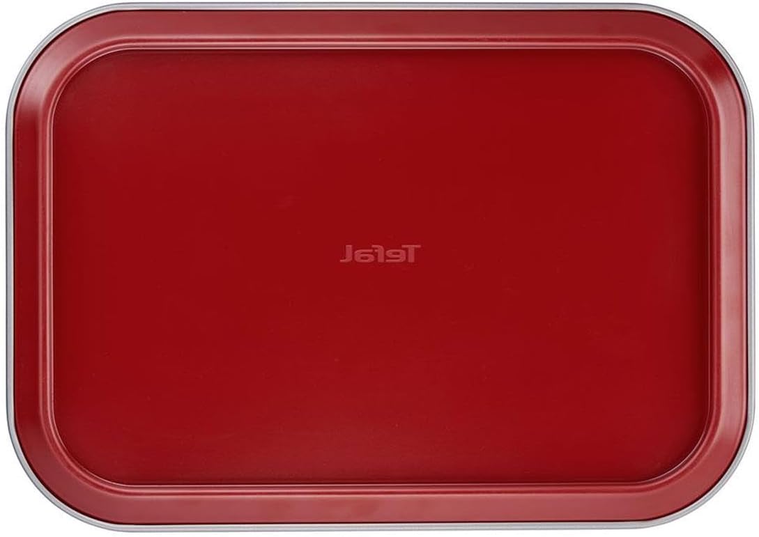 Tefal - DeliBake - plat à four 36x24 cm acier rouge, charnière - J1640514