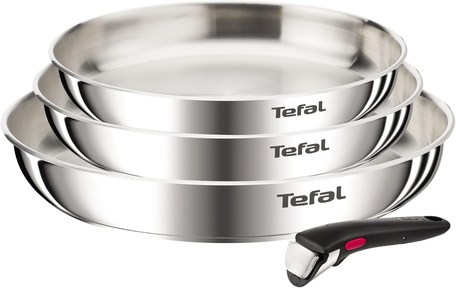 Tefal - Ingenio Emotion - 22/24/28cm - inox, poignée amovible, induction, L8968445