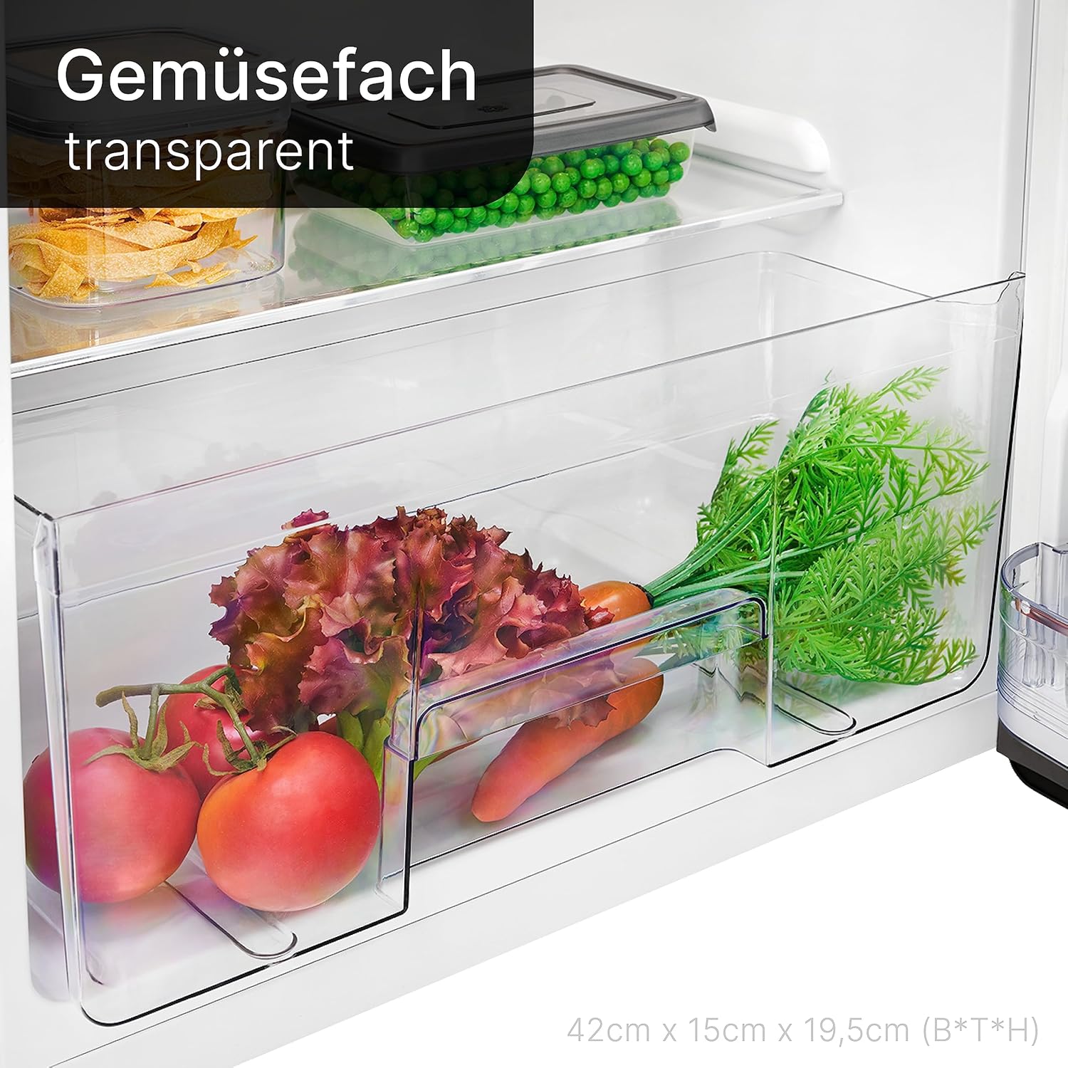 Bomann - DTR 353 - réfrigérateur-congélateur, 208L, noir/argent, E, DTR353