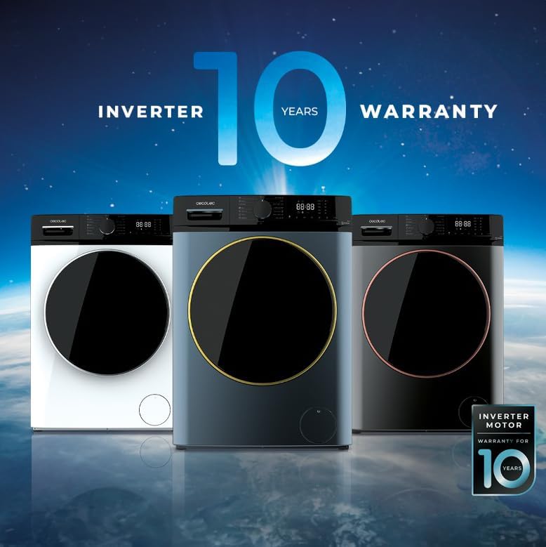 Cecotec - Bolero DressCode série - 8kg, 1400tr/min, vapeur, Inverter - 8610