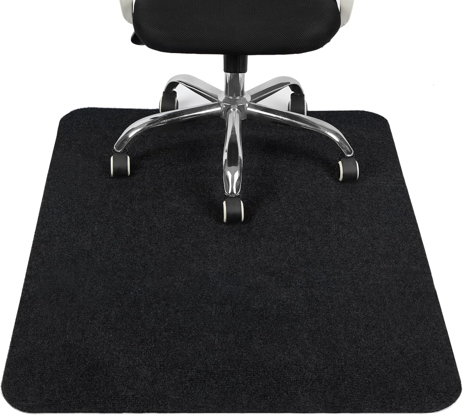 COSYLAND - Tapis chaise bureau - 90x120 cm - antidérapant, protège sols durs, facile à nettoyer, noir - 1.0