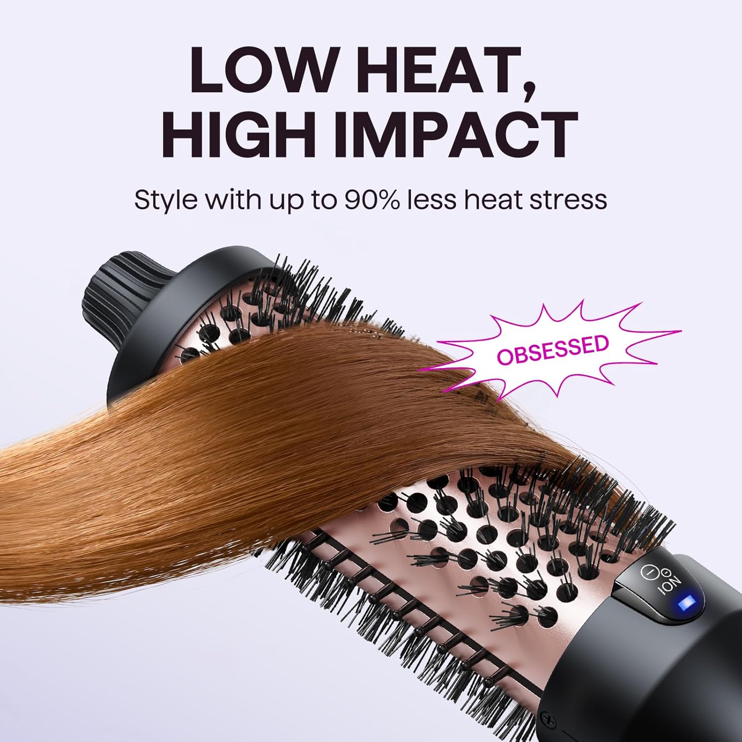 Wavytalk - Blowout Boost - 38mm - Brosse thermique ionique, 5 températures, double tension, prise EU