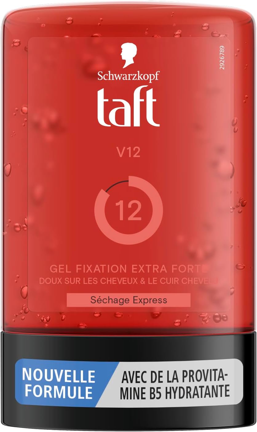 Schwarzkopf - gel coiffant V12 - 250 ml - séchage rapide, fixation extra forte, provitamine B5