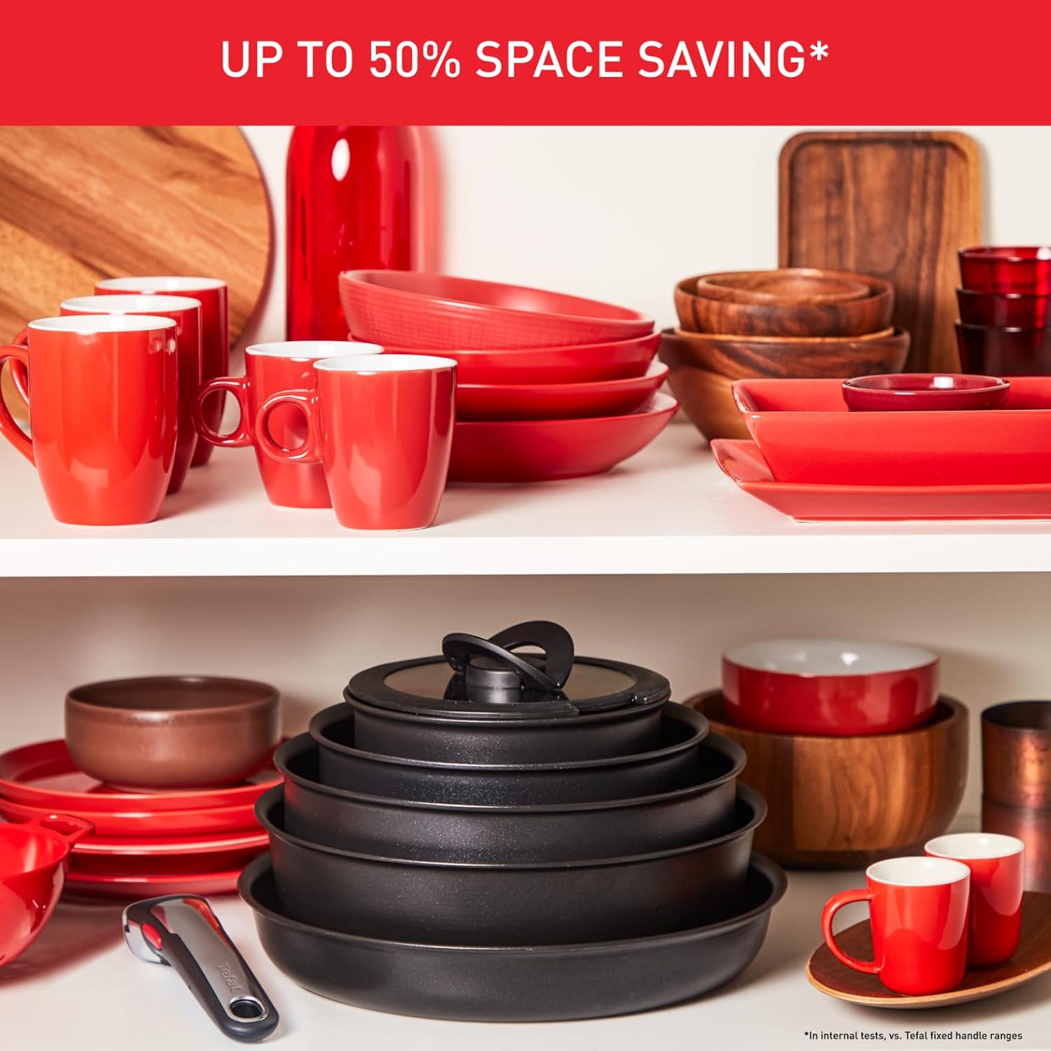 Tefal - Ingenio Unlimited On - 24/28 cm - poêles antiadhésives, poignée amovible, induction/four, empilable, L3959143