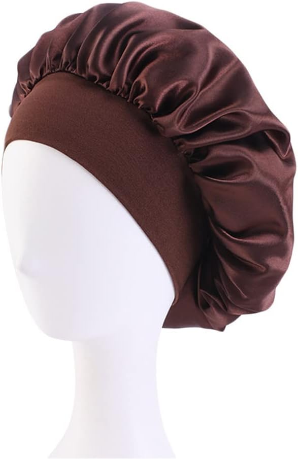 Bonnet satin femme - lot de 2 - taille unique - protection nuit, anti-frisottis