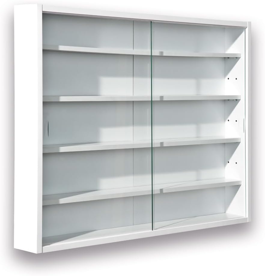 Inter Link - Vitrine murale collection, 80x60x9.5 cm, 5 compartiments
