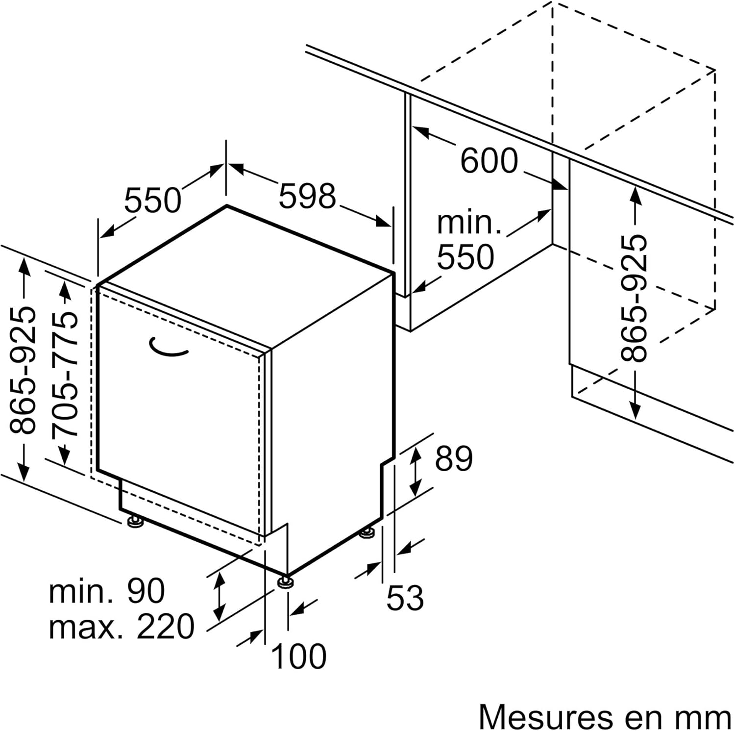 Bosch - lave-vaisselle Série 6, 60 cm, grande hauteur XXL, SBV6ZCX10E